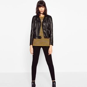 ZARA FAUX LEATHER BIKER JACKET
